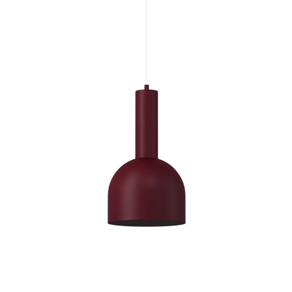 Lampa zwisowa burgundowa VITRUM 1xE27 dzwonek do sypialni 41600