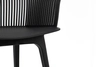 Krzesło do jadalni TORRE KH010100236 z podłokietnikami czarne