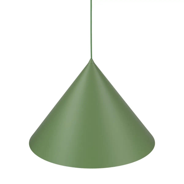 Metalowa lampa wisząca CONO 10888 stożkowa zielony