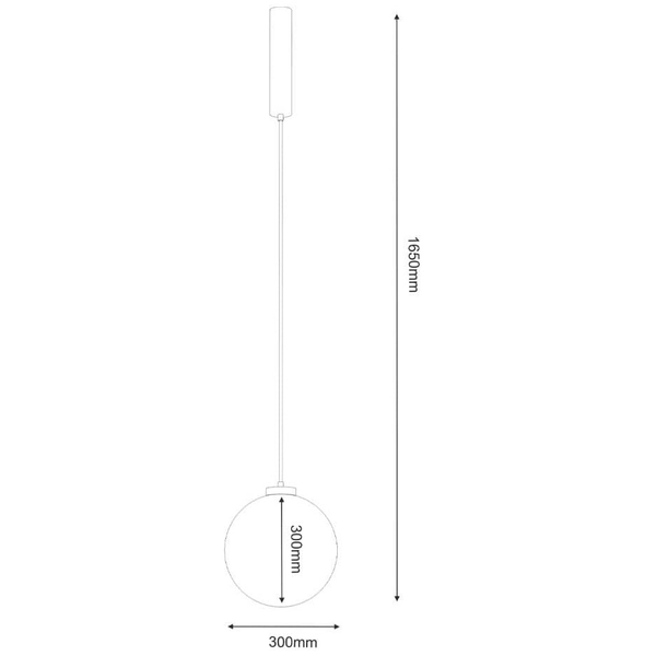 Zwis kuchenny nad stół DOHAR 9145 Shilo ball dymione szkło czarny