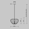 Lampa wisząca nad stół Cambio MOD398PL-01BR do salonu pomarańczowa