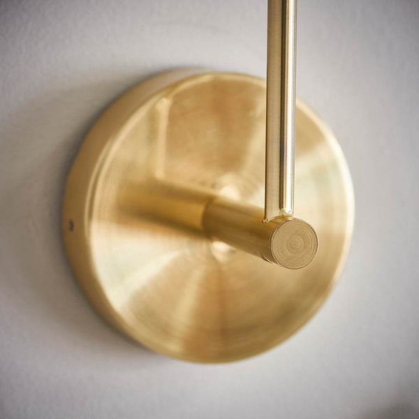 Kulista lampa przyścienna Otto 75960 mosiądz przezroczysty