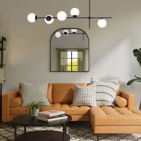 Wisząca lampa modernistyczna VUELTA K-4738 czarny zwis molekuły