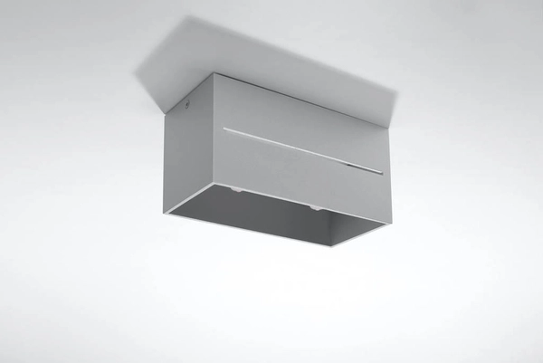 Downlight LAMPA sufitowa SL.0385 metalowa OPRAWA prostokątna szara