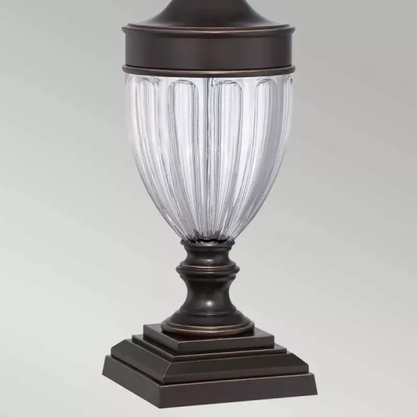 Lampa stojąca QZ-DENNISON-PB na biurko brązowa beżowa