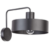 Kinkiet LAMPA ścienna VASCO 31555 Sigma okrągła OPRAWA metalowa na wysięgniku czarna