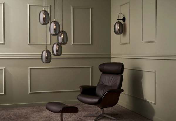 Kinkiet LAMPA skandynawsk ONYX 20895108 Kaspa szklana OPRAWA ścianna loftowa hygge złota grafitowa czarna