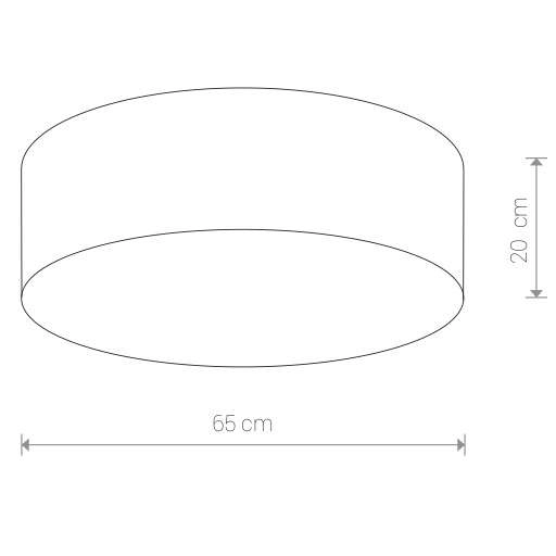 Sufitowa LAMPA nowoczesna CAMERON 9682 Nowodvorski okrągły plafon abażurowy szary