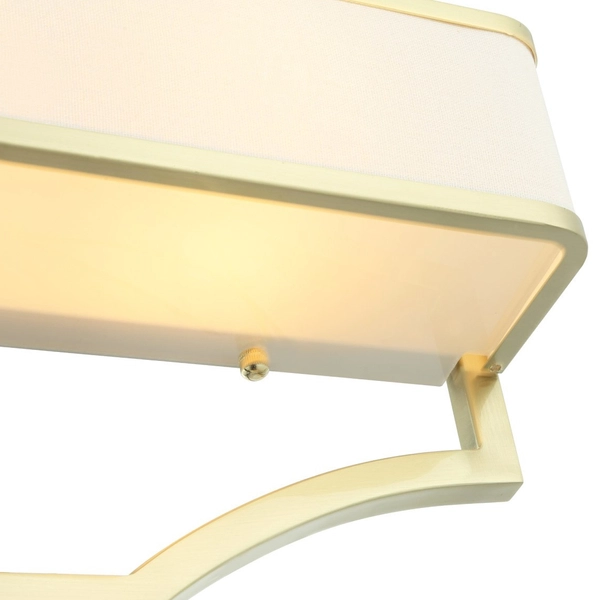 Kinkiet LAMPA klasyczna Gerdo Parette Old Gold Orlicki Design metalowa OPRAWA prostokątna ścienna złota kremowa