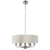 Wisząca lampa do salonu Highclere 94357 Endon na łańcuchu beż chrom
