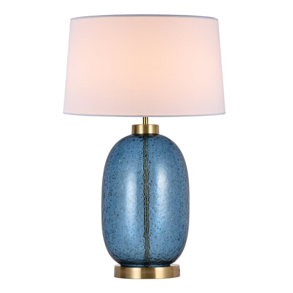 Designerska lampa nocna Amur LP-919/1T blue Light Prestige biała niebieska