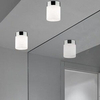 Łazienkowa lampa sufitowa Cayo 8055 szklana tuba biała czarna