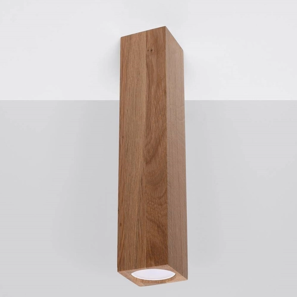 Ekologiczna lampa sufitowa SL.1041 prostokątna drewniana