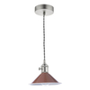 Retro lampa wisząca Hadano HAD0161-08 Dar Lighting  do pokoju chrom brązowa