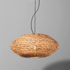 Wisząca lampa GUARDIA LE44580 do salonu ekologiczna naturalna czarna