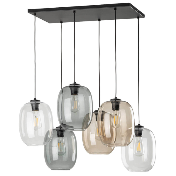 Zwisająca lampa na belce Elio 5974 nad stół kaskada multikolor