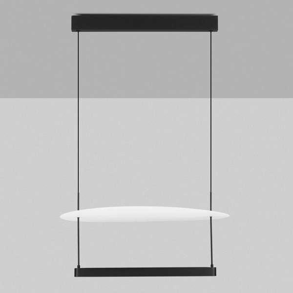 Lampa wisząca na listwie TIRAQUE LE44629 LED 40W 3000K kopuła czarna biała