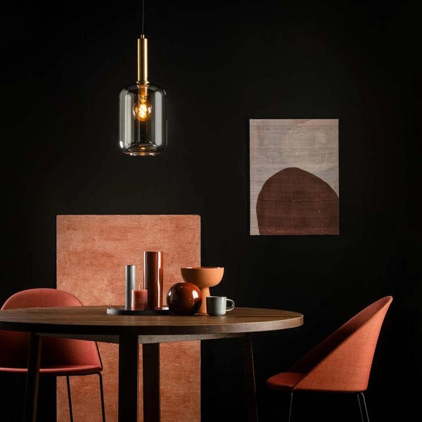 Loftowa lampa wisząca Joanet 45494/01/65 szklana do sypialni złota