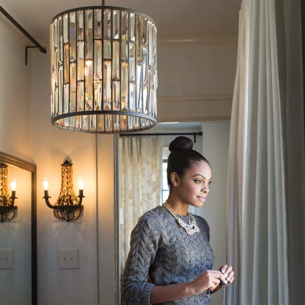 LAMPA wisząca GEMMA HK-GEMMA-P-B-VBZ Elstead HINKLEY glamour OPRAWA kryształowa brąz bursztynowa przezroczysta