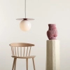 Lampa wisząca molekułowa Loop 1125G15_L Aldex bańki szklana czerwona