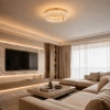 Plafon kryształowy APOLLO ST-8876W-50 złoty LED 12W glamour
