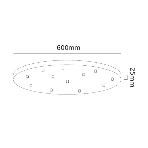 Jadalniana wisząca lampa Ero Multicolor XII OR86409 molekuły czarna chrom