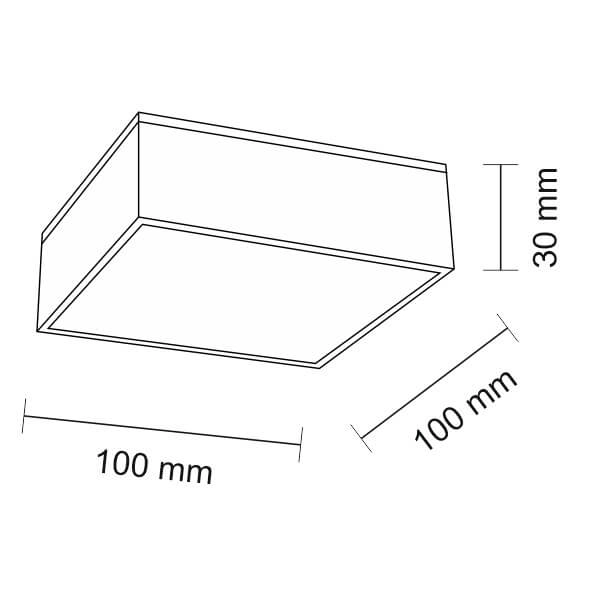 LAMPA sufitowa TOTTORI IL 7725 Shilo kwadratowa OPRAWA natynkowa LED 10W 3000K do łazienki IP44 biała