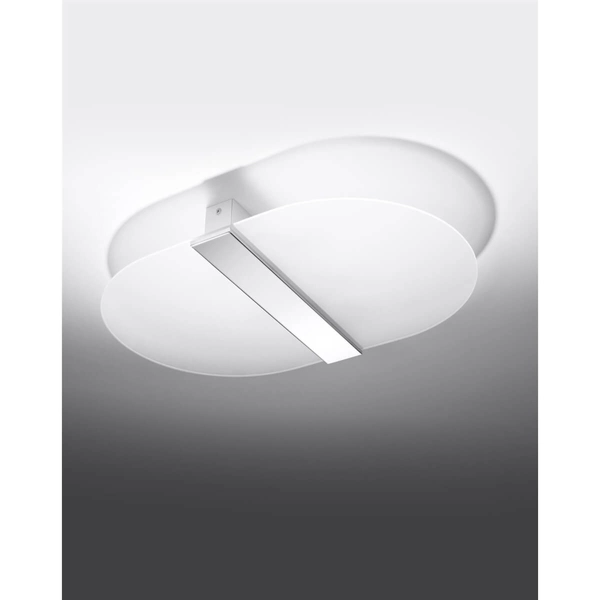 Natynkowa lampa sufitowa SL.1005 biały owal do salonu