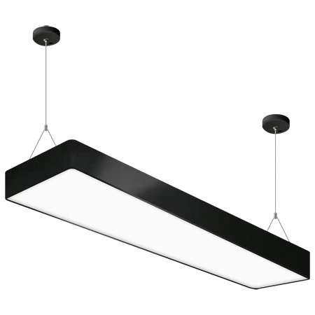 Biurowa LAMPA wisząca FLARA 03632 Ideus metalowa OPRAWA prostokątny zwis LED 24W 4000K belka czarna