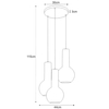 LAMPA wisząca Arvi K-4527 Kaja druciana OPRAWA industrialna kaskada zwis biały złoty