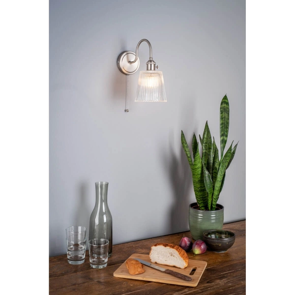 Kinkiet ścienny z włącznikiem Hadano HAD0761-05 Dar Lighting chrom przezroczysta