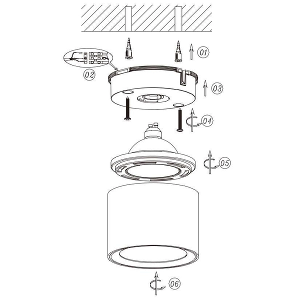 Downlight LAMPA sufitowa FEDLER 09921/12/30 Lucide metalowa OPRAWA tuba spot czarny