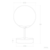 Stołowa lampka kula Milano ABR-LSS-Z-E27 Abruzzo metal szkło złoty biały