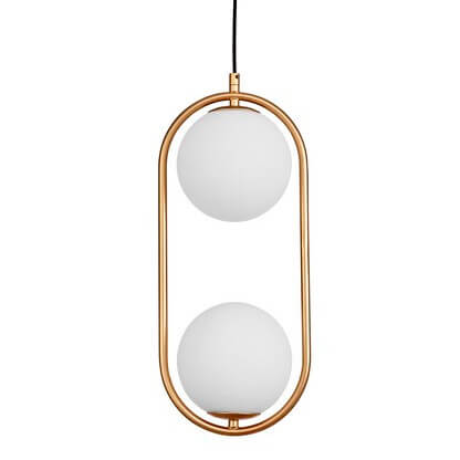 Kulista lampa wisząca Rengo LE41772 szklana balls biała złota