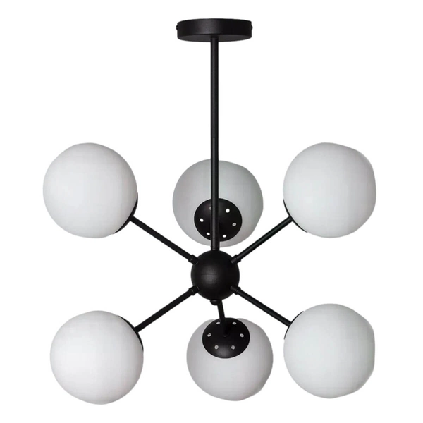 Molekułowa lampa sufitowa Grappa ABR-LWGG-6XE27 Abruzzo czarny biały