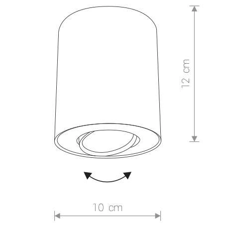Downlight LAMPA sufitowa SET 8902 Nowodvorski metalowa OPRAWA tuba czarna srebrna