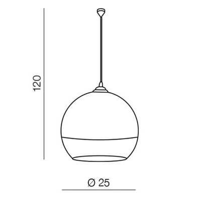 Kulista lampa wisząca Silver Ball do przedpokoju chrom