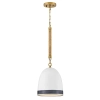 Lampa wisząca nad stół Nash HK-NASH-P-HB do jadalni mosiądz biały