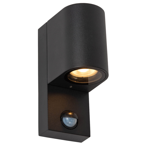 Kinkiet na ścianę ZARO 69803/01/30 Lucide IP65 z czujnikiem czarna