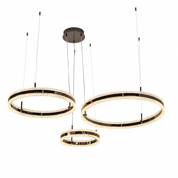 Żyrandol pierścieniowy ARKADIA ST-6376-40+60+80 tytanowy LED 285W 3000K ringi