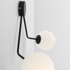 Ścienna lampa czarna Holm 1082D1 Aldex szklane kule lampa do jadalni