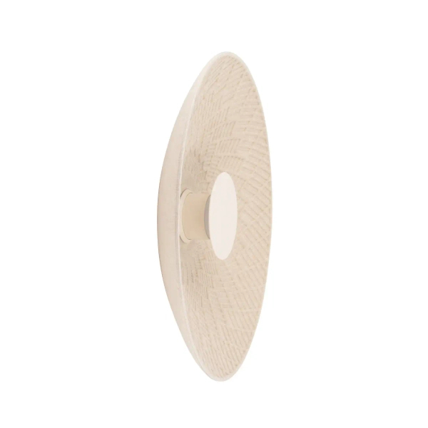 Naścienna lampa filcowa MISAKI W0457 kremowa beżowa LED 6W 3000K kopuła do jadalni