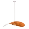 Lampa wisząca kompozyt LEAF miedziana biała 1xE27 do jadalni 41922
