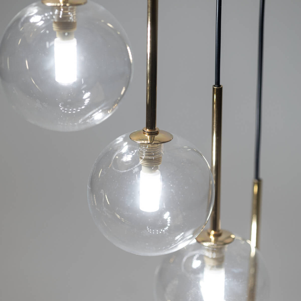Kaskadowa lampa wisząca Aurora 10182 TK Lighting kule złota czarna
