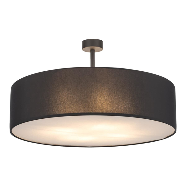 Okrągły plafon sypialniany Rondo 4245 TK Lighting tkaninowy czarny biały