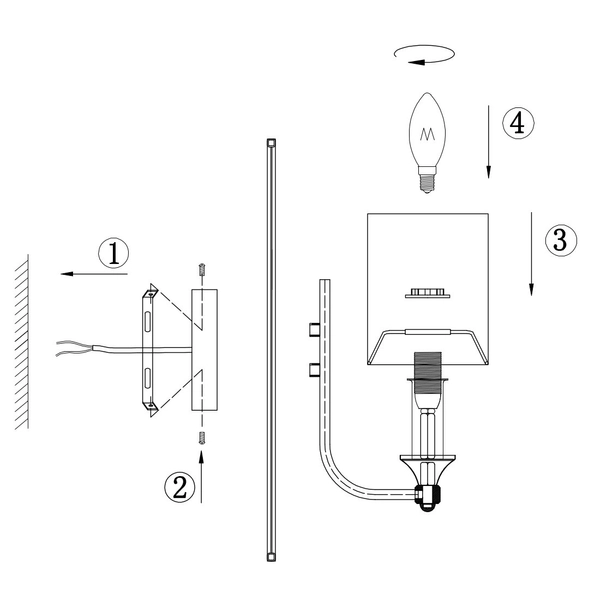 LAMPA ścienna VITTORIA H005WL-01BG Maytoni abażurowa OPRAWA kinkiet złoty