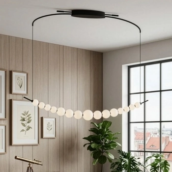 Wisząca lampa kulista PERLA czarna biała AZ6896 15xLED 26W 3000K