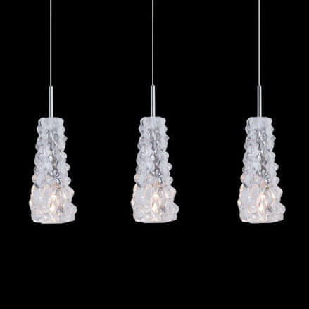 Potrójna lampa wisząca Viviera MDM1603/3 nad stół szklane chrom białe
