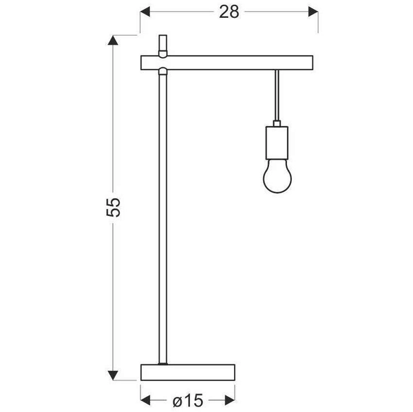 Gabinetowa lampka biurkowa Izzy 41-80042 metalowa czarna drewno