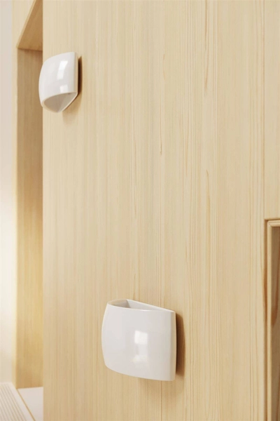 Ceramiczna lampa ścienna SL.1025 półokrągła do salonu biała